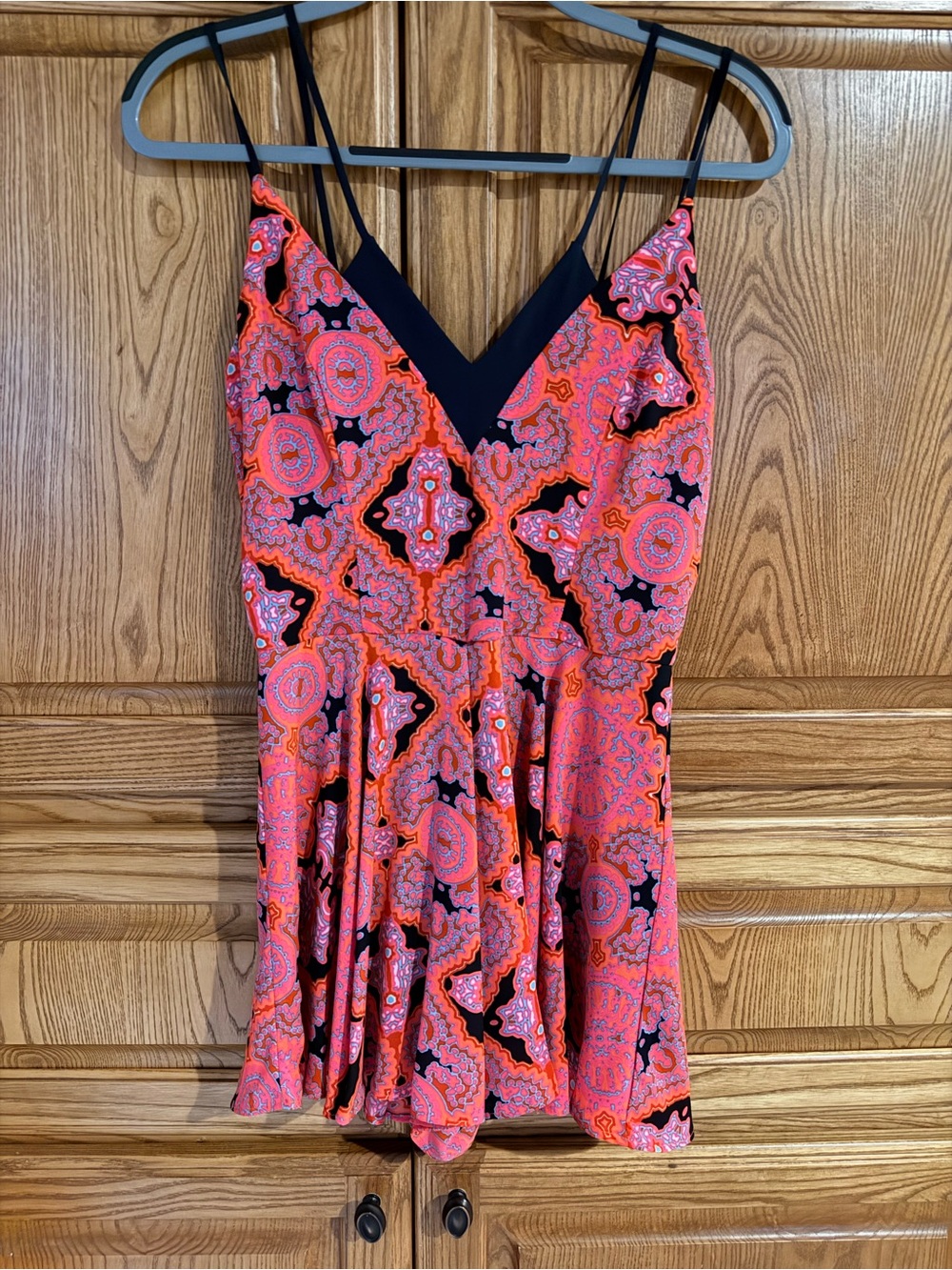Gianni Bini Navy and Black Cami Dress/Romper with Gold Zip Detail